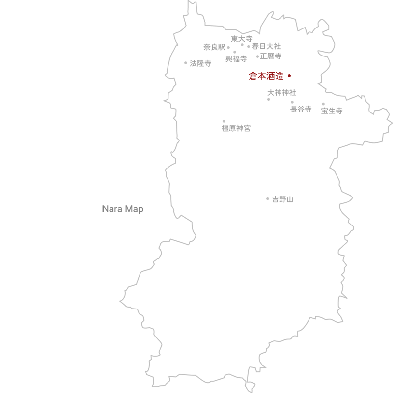 倉本酒造の位置を示す地図