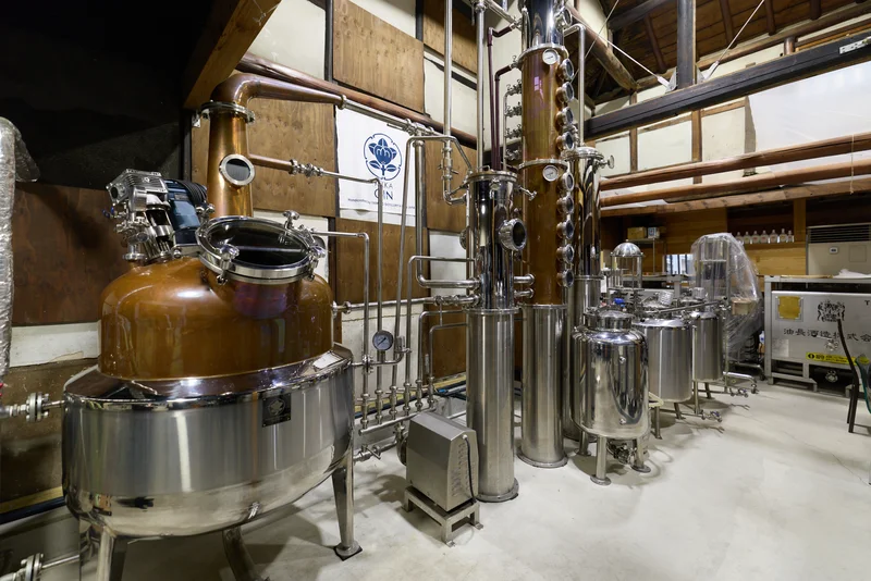 大和蒸溜所の「橘花KIKKA GIN」を製造する蒸留機